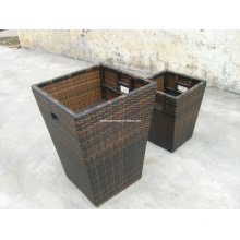 Outdoor Leisure Wicker Rattan Tall Plants Flower Boxes